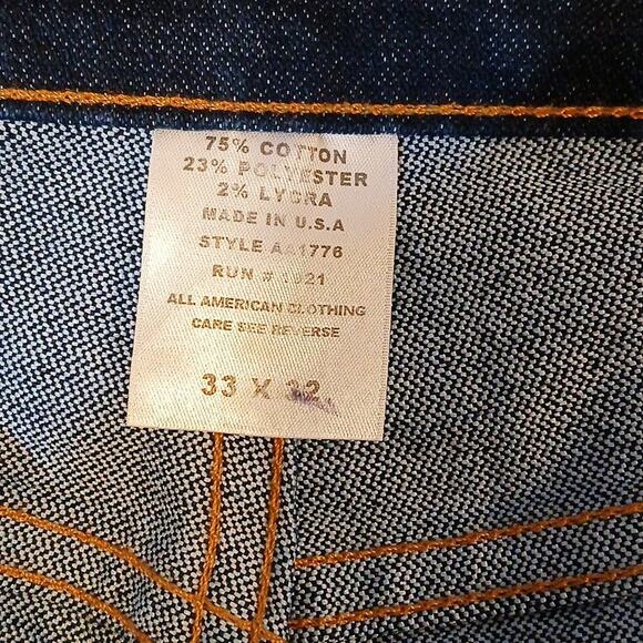 All American Clothing 1776 straight leg jeans dark wash - Picture 7 of 7